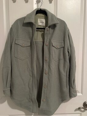 Wilfred Sage Green Fleece Shirt Jacket